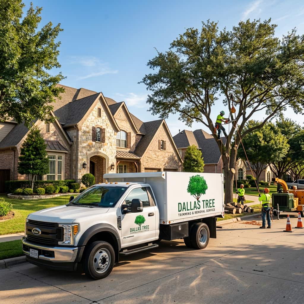Completed tree removal and trimming jobs in Dallas TX